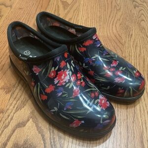 Sloggers Black Floral Women's Mules